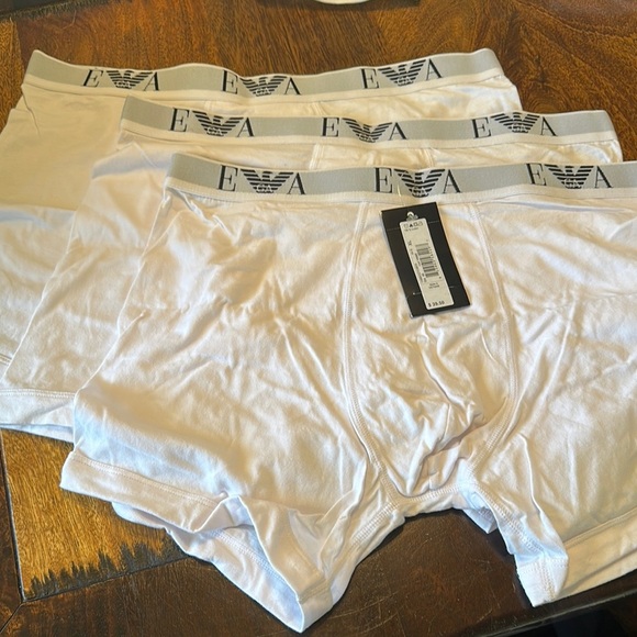 Emporio Armani Men's White Boxer Briefs 3-Pack - Picture 1 of 3